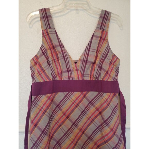 Patagonia Dress Plaid Madras Seersucker Netty Dress Size 10 90s Y2K - Picture 2 of 15